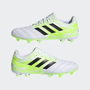 Men’s Adidas Copa 20.3 Firm Ground Cleats, Size 6, white and green soccer
